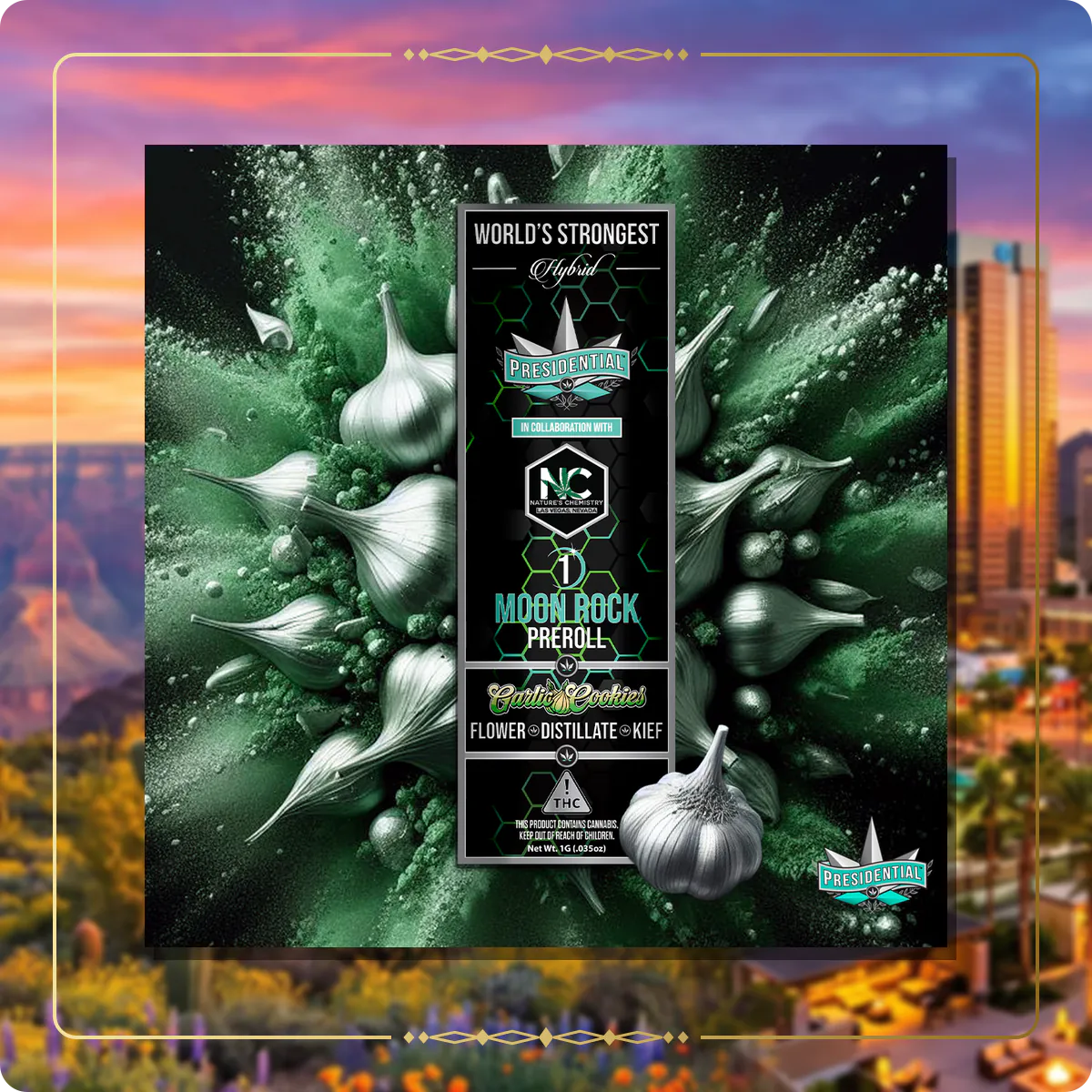 Garlic Cookies Presidential pre-roll variant 2 for the Arizona home collection